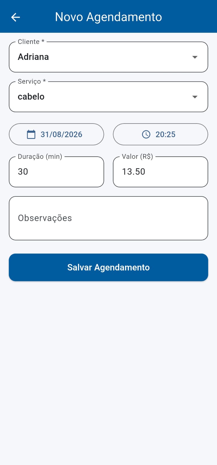 Tela 3 do Agenda Cliente