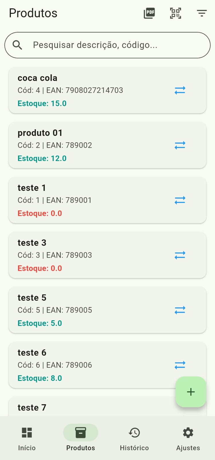 Tela 3 do Estoque Alerta