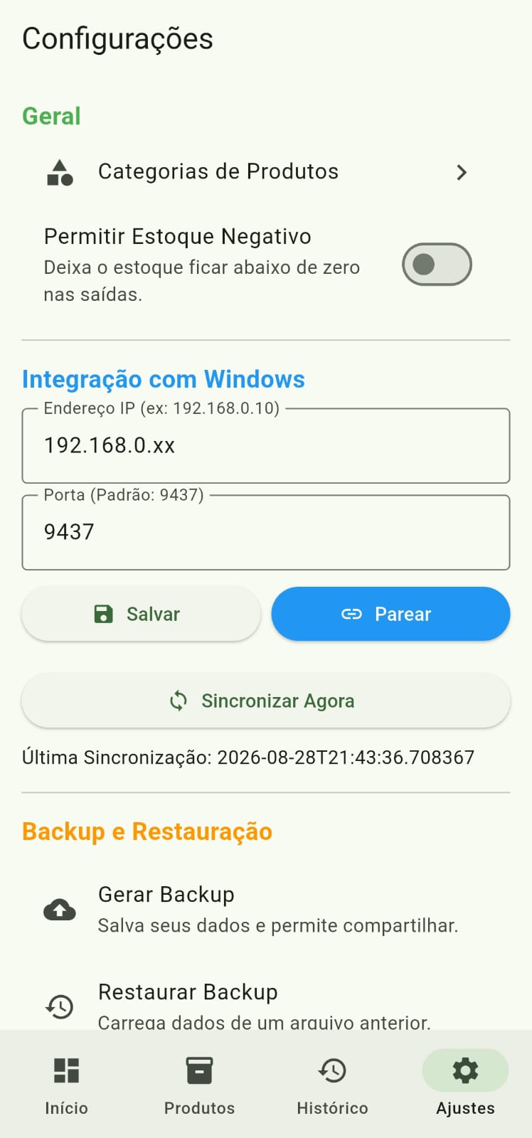 Tela 4 do Estoque Alerta