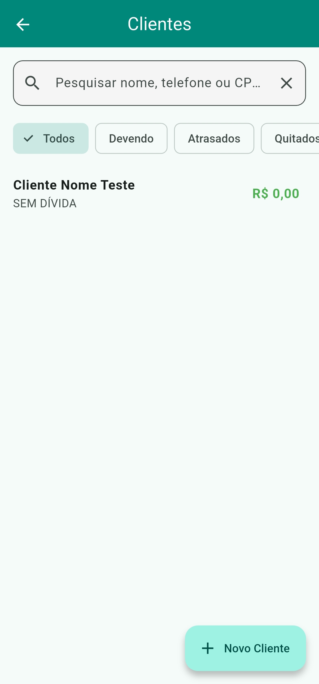 Tela 3 do Fiado Fácil