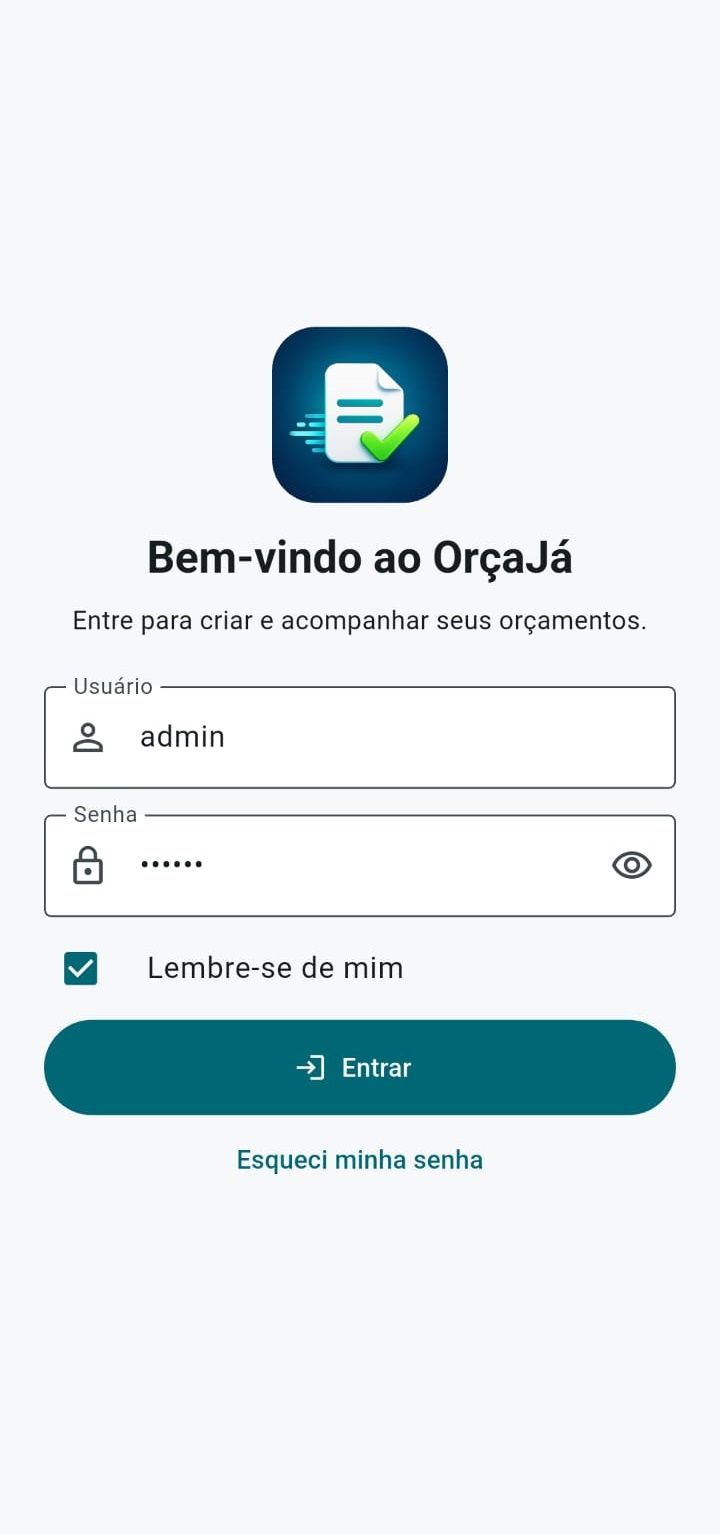 Tela 7 do OrçaJá