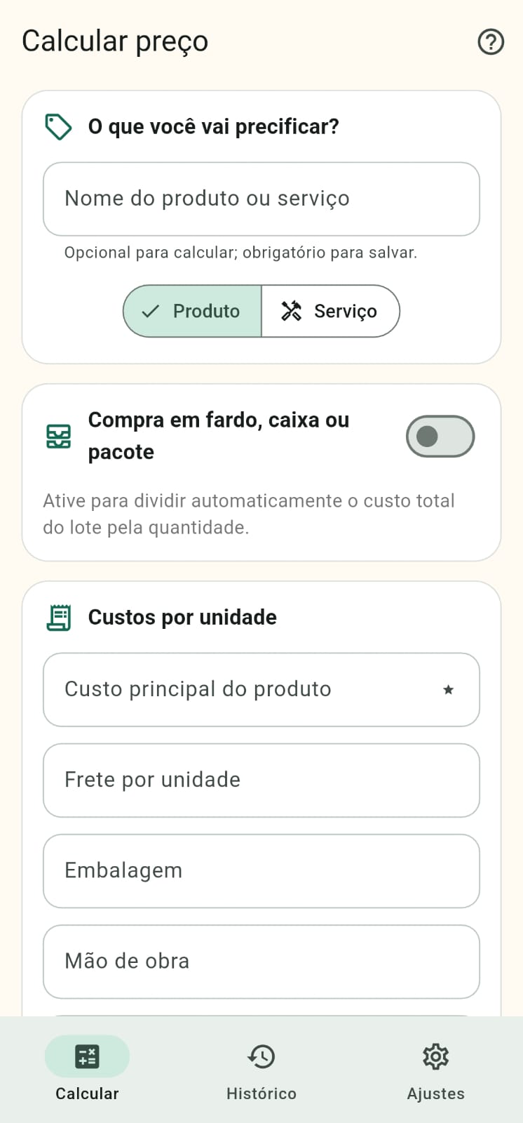 Tela 5 do Preço Ideal